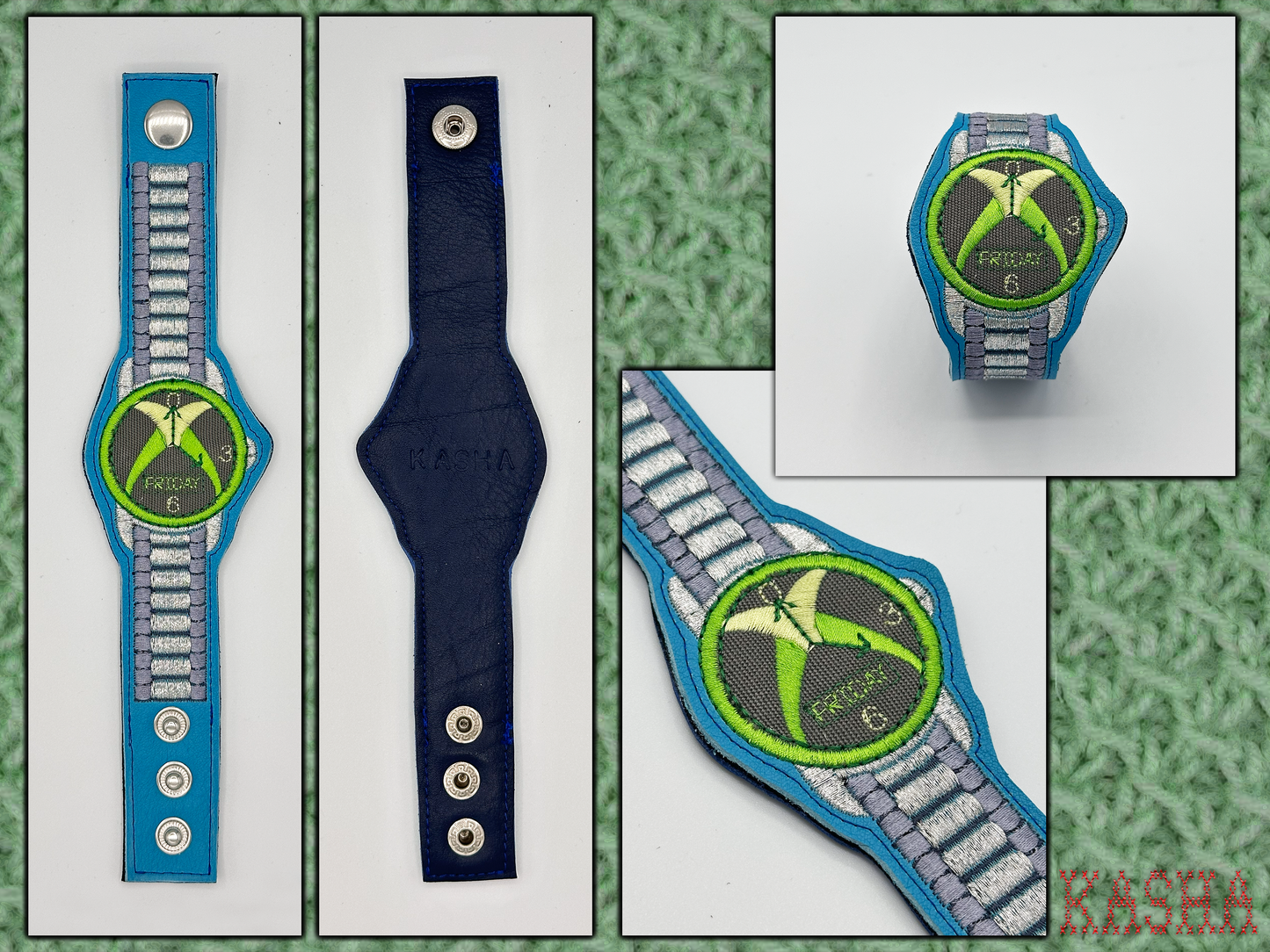 Xbox Embroidered Watch Bracelet - Turquoise