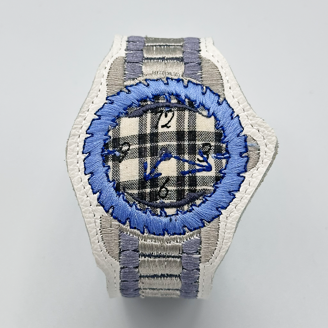 Saw Blade Embroidered Watch Bracelet - "Casual Friday"