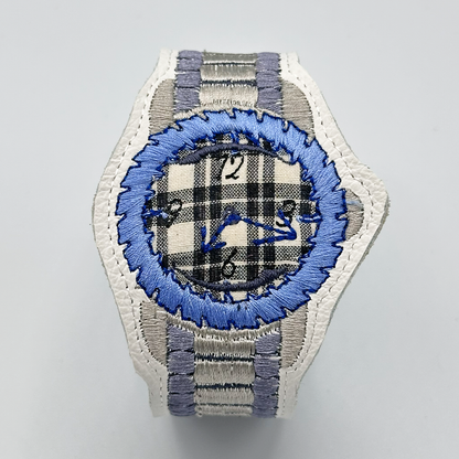 Saw Blade Embroidered Watch Bracelet - "Casual Friday"