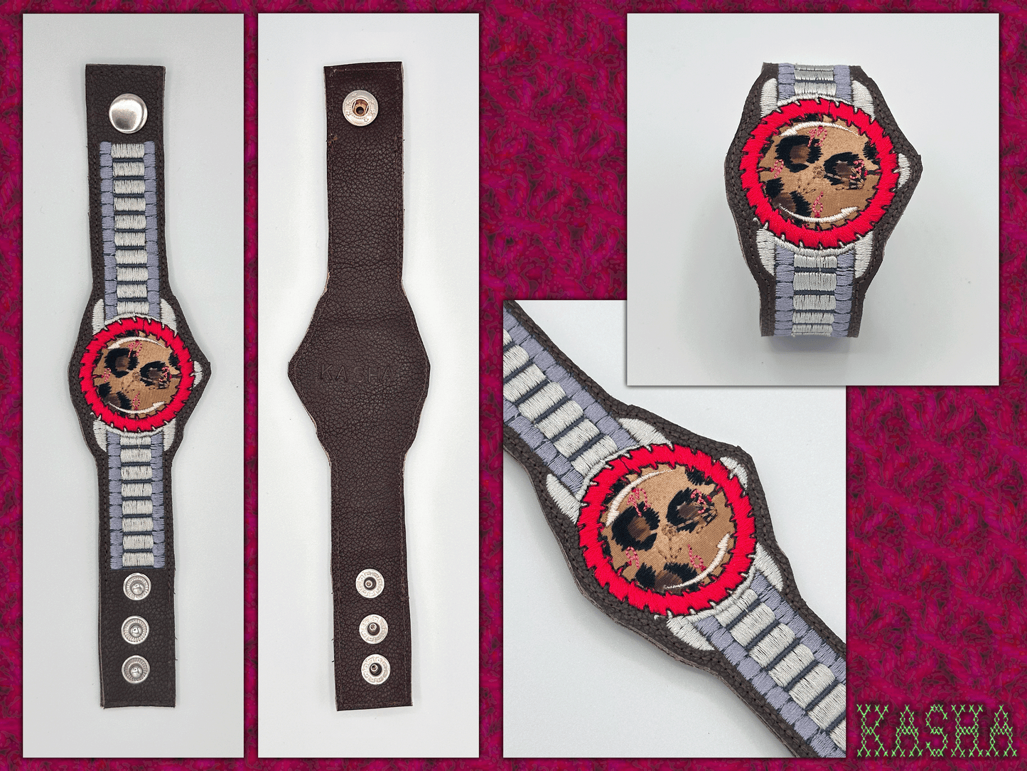 Saw Blade Watch Bracelet - "Leopard"