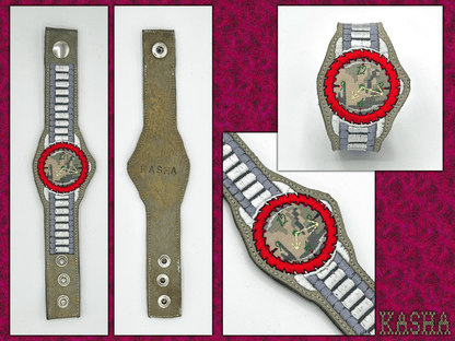 Saw Blade Watch Bracelet - "Digital Gray"