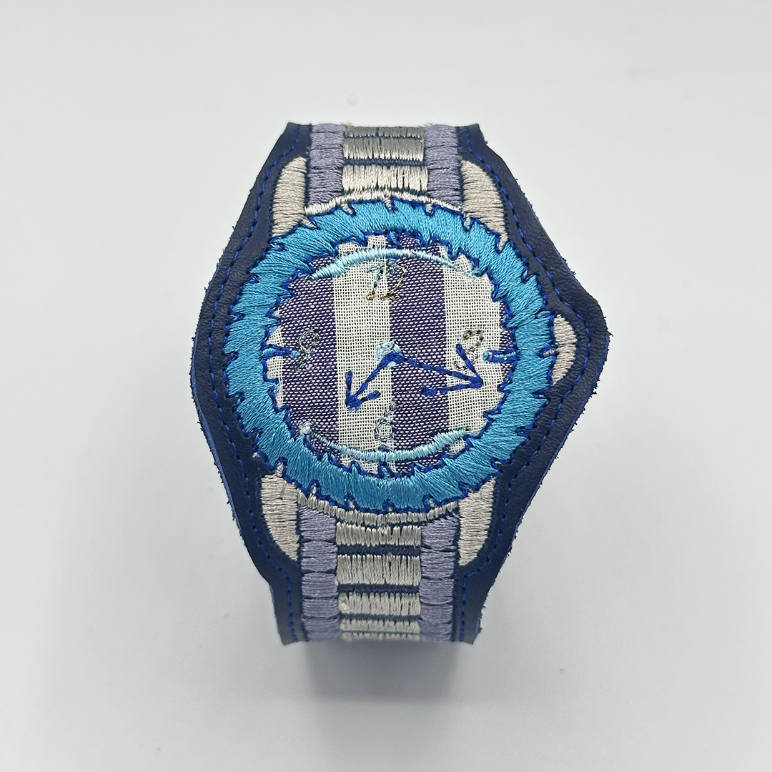 Saw Blade Watch Bracelet - "Ice Bath"