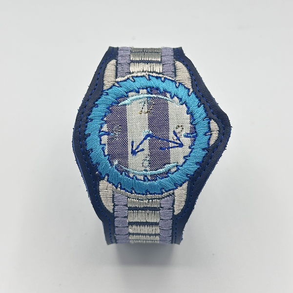 Saw Blade Watch Bracelet - "Ice Bath"