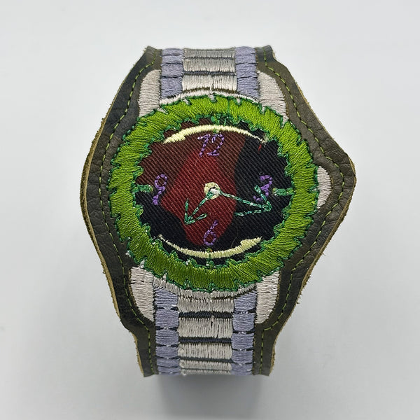 Saw Blade Embroidered Watch Bracelet - "Militant"
