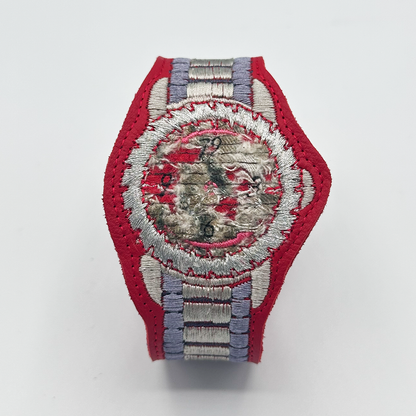 Saw Blade Watch Bracelet - "Moss Attack"