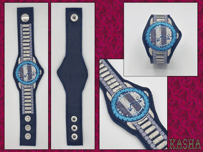 Saw Blade Watch Bracelet - "Ice Bath"