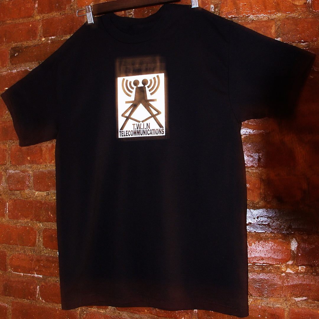 T.W.I.N TELECOMMUNICATIONS TEE - BLACK