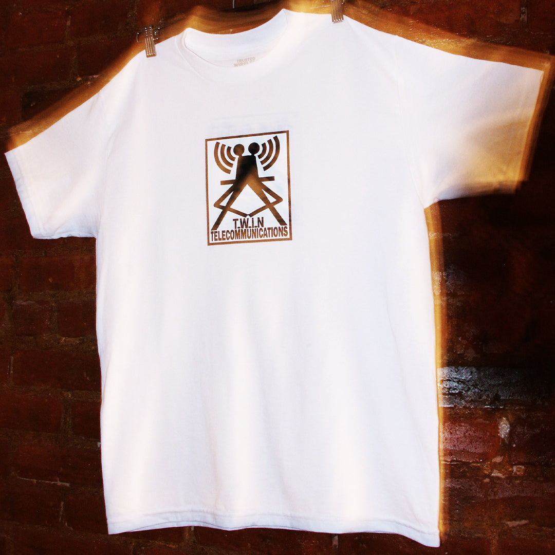 T.W.I.N TELECOMMUNICATIONS TEE - WHITE