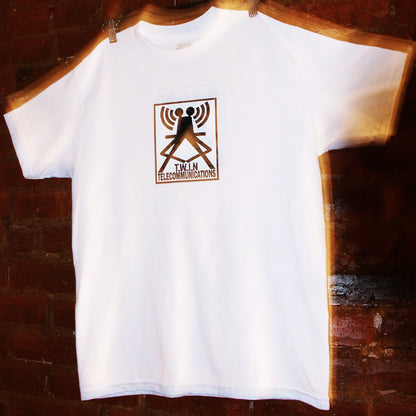 T.W.I.N TELECOMMUNICATIONS TEE - WHITE