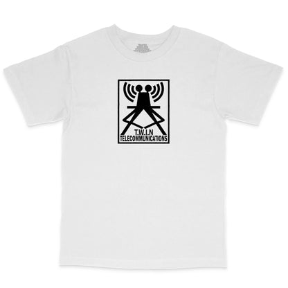 T.W.I.N TELECOMMUNICATIONS TEE - WHITE