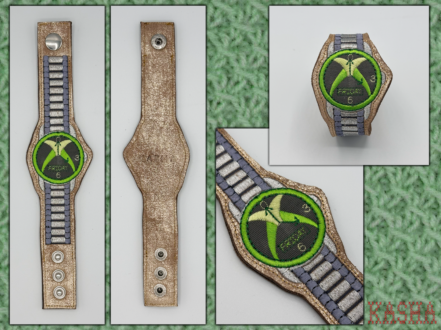 Xbox Embroidered Watch Bracelet - Champagne